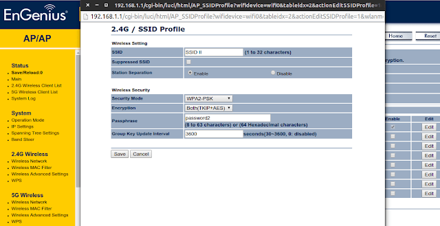  Salah satu kelebihan Access Point EnGenius EAP Setting Multiple SSID & VLAN di EnGenius EAP600