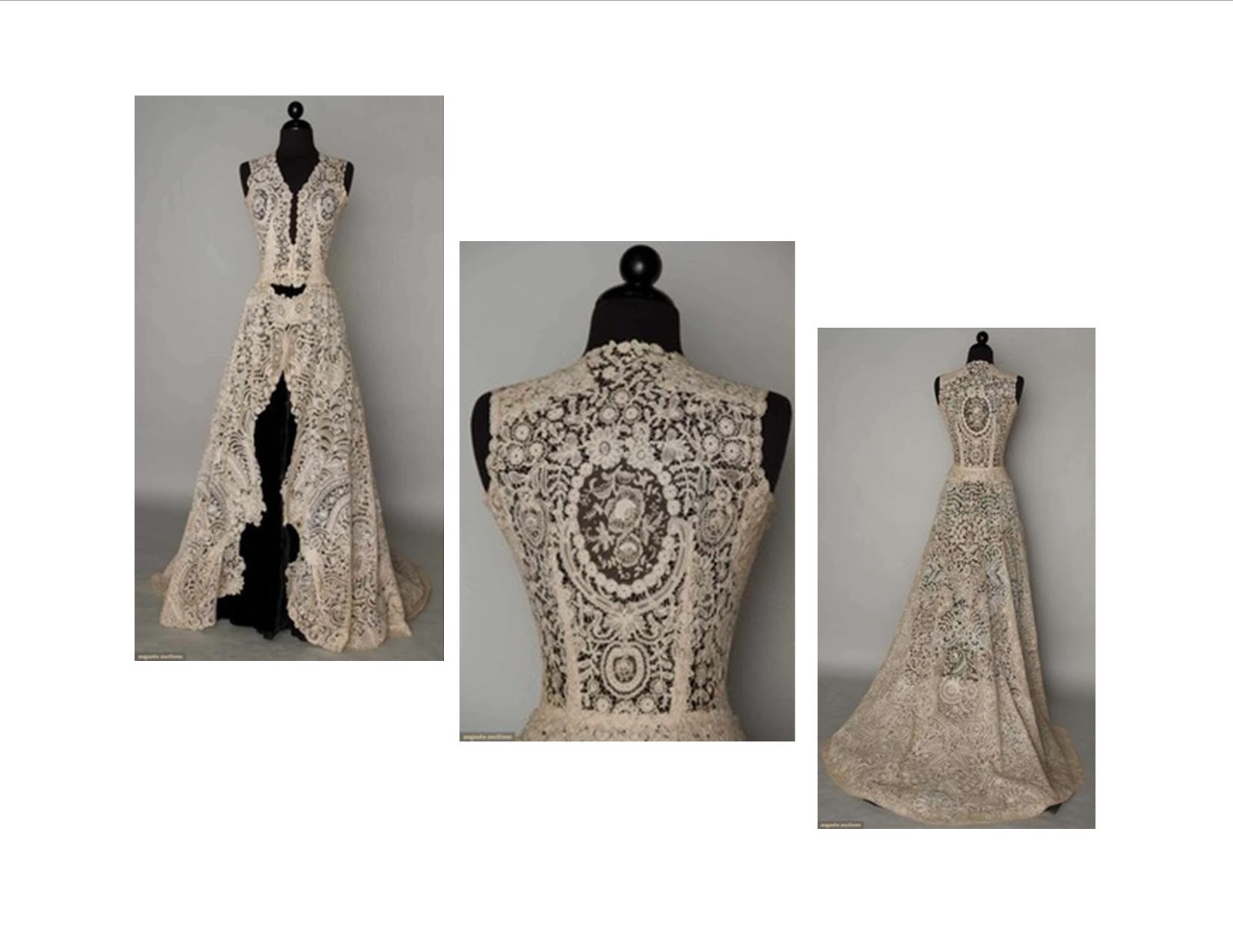 all lace ball gown wedding dresses vintage gown {1800's} from Brussels - found in the Brooklyn Museum