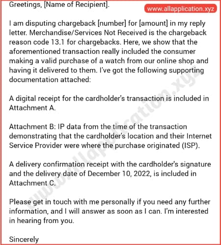 Chargeback Rebuttal Letter Sample [Complete Guide]