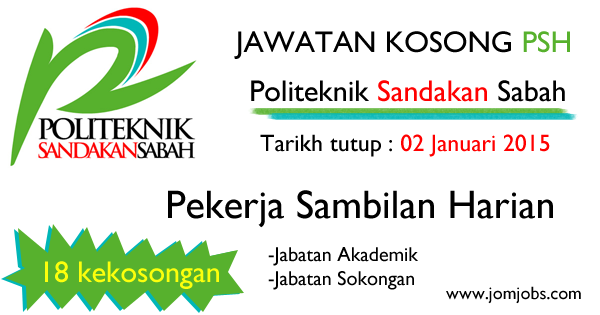 Jawatan Kosong Politeknik Sandakan Sabah Terkini 2015