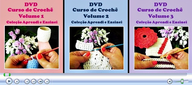 croche curso video-aulas gratis e dvd na loja com frete gratis aprender croche edinir-croche