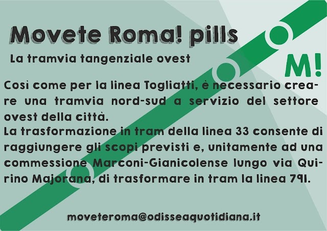 Movète Roma Pillola, numero 20: il tram tangenziale ovest
