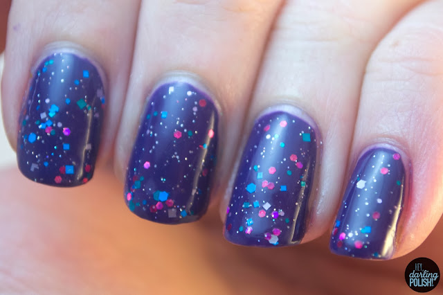 nails, nail polish, indie, indie polish, indie friday, live life polished, glitter mania, purple, pink, blue