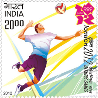 A commemorative postage stamp on LONDON 2012 OLYMPIC GAMES