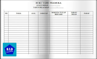 contoh format buku tamu pramuka