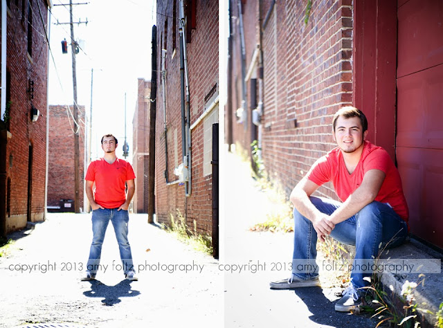 senior photos in alley - Terre Haute photographer