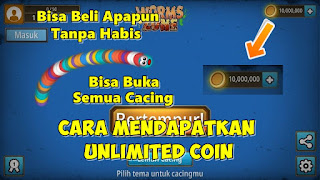 Cara Mendapatkan Unlimited Coin Di Game Worms Zone