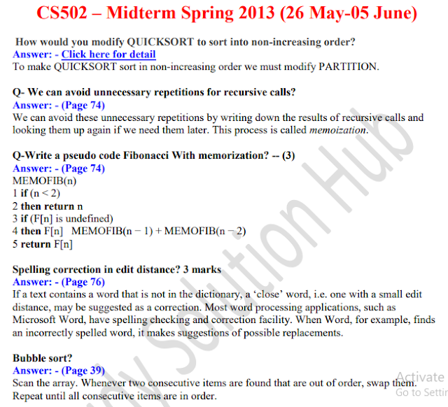 CS502 Midterm Solved Papers By Moaaz