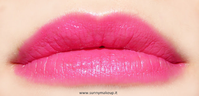 Swatch sulle labbra. Pupa - I'm Lipstick Limited Edition. 412 Rose Couture.