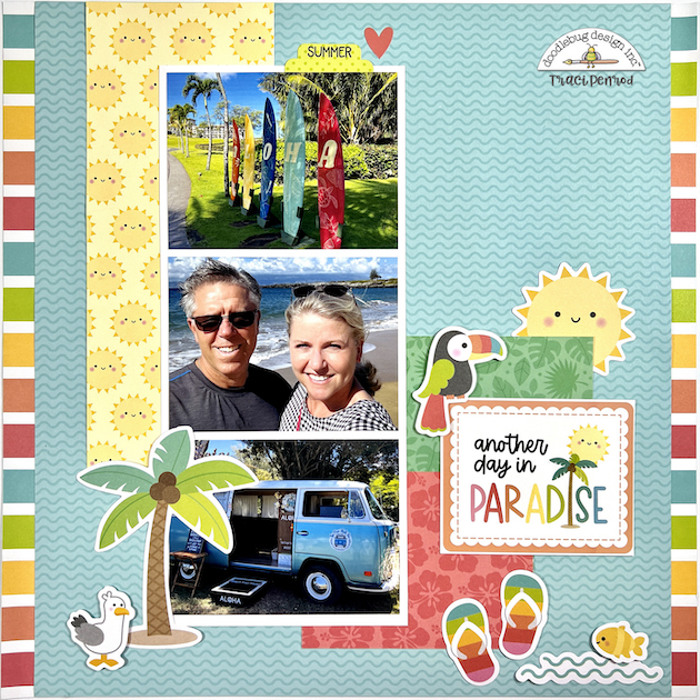 How to layout a scrapbook page (kids holiday edition)