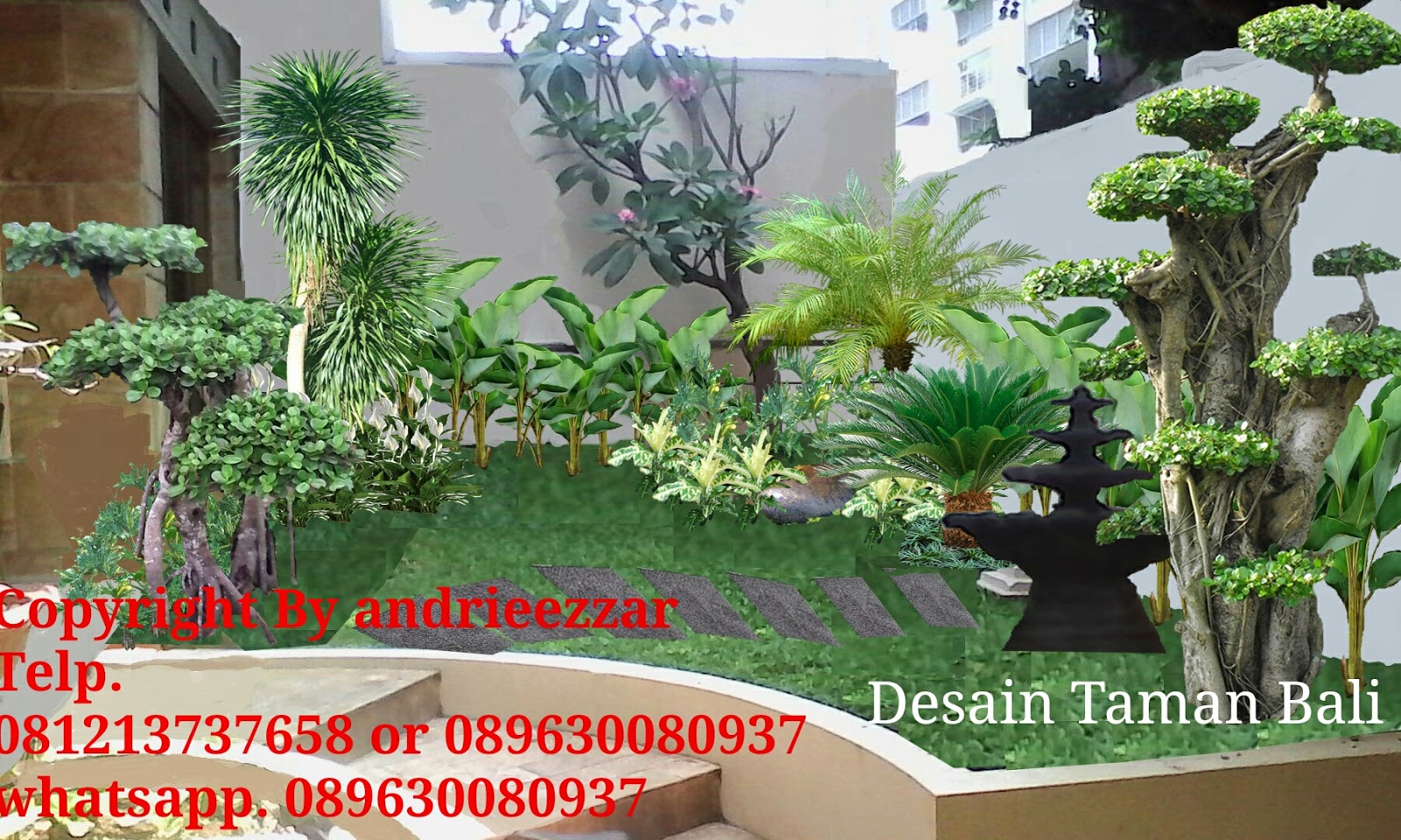 Contoh Desain Taman Minimalis Gambar Taman Minimalis Depan Rumah