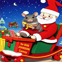 BOB JOHNSON TRIBUTE  HAPPY CHRISTMAS BOB JOHNSON Canvey Island  Chrissy the Christmas Mouse