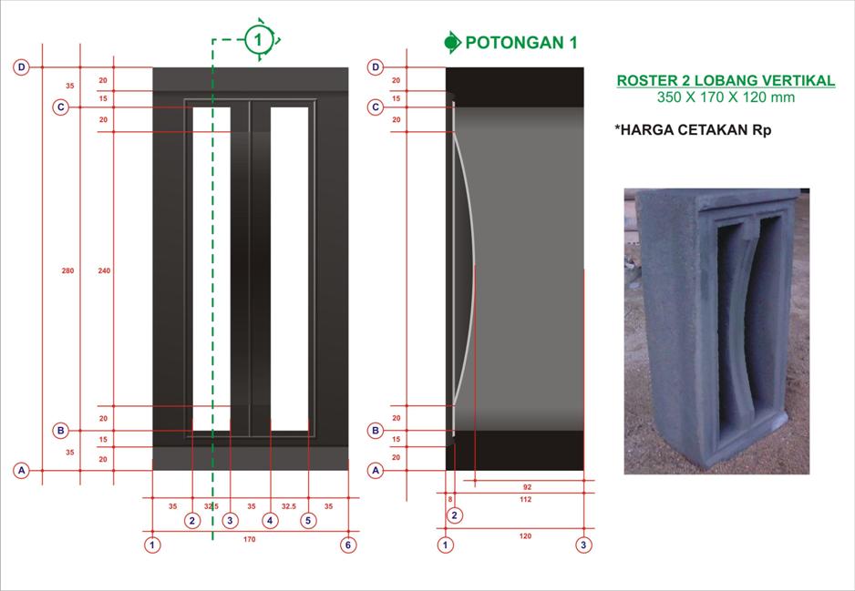 GRC ARTIKON DESAIN dan GAMBAR  DETAIL LOSTER