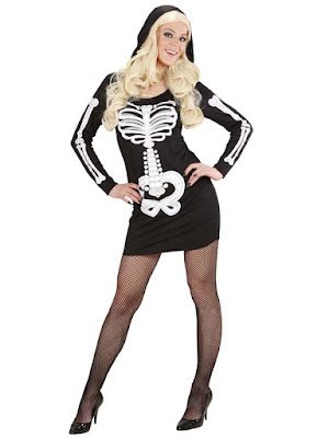 Halloween Kostume Skeletkjole