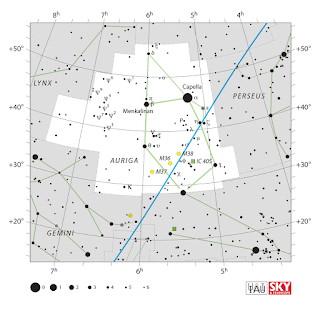 IAU: Карта на съзвездието Колар | Auriga