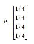 initial probability vector