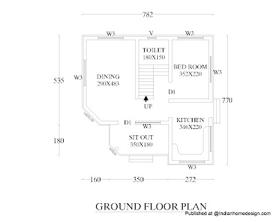 Small House Plans on Small But Beautiful House Design 550 Sqft 1bhk House Floor Plan   Home