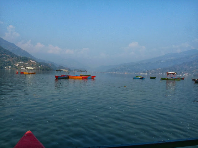 Boats in Pokhara Phewa Lake
