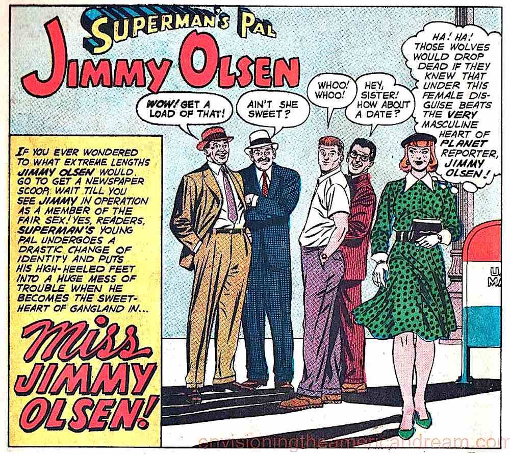 Miss Jimmy Olson from the comic book Superman's Pal Jimmy Olson, Jimmy goes undercover reporting as a woman