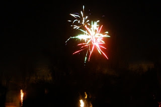 new years eve fireworks over the back deck