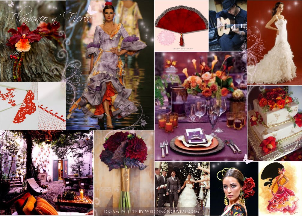 We adore this passionate Spanish themed inspiration board from Wedding 