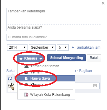 Membuat Foto  Profil  FB Tidak  Bisa  di Klik Orang lain