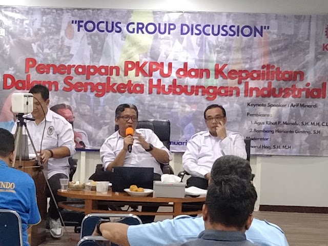 KSPSI Berkolaborasi Dengan PAPD Mengadakan FGD Kepailitan dan PKPU Dalam Sengketa Hubungan Industrial