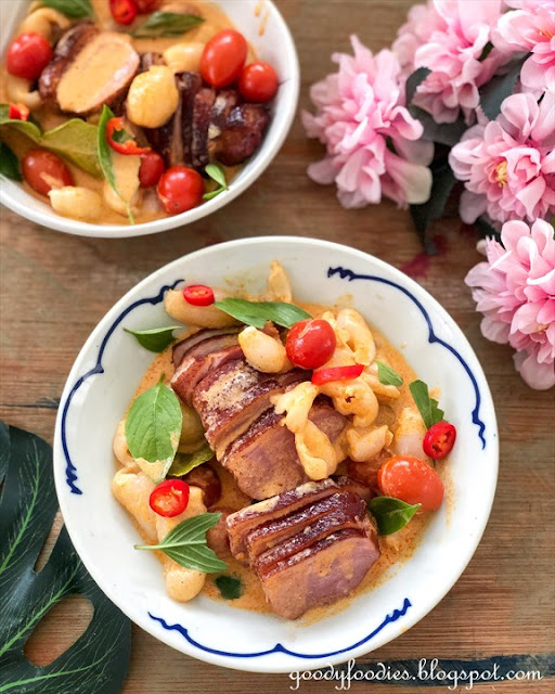 Thai Red Curry with Smoked Duck and Lychee recipe