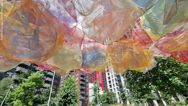 Colourful Art Installation on London City Island