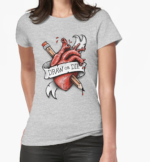 Draw or Die  t-shirt Femme