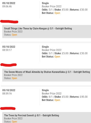 My 3 Booker Prize 2022 Bets