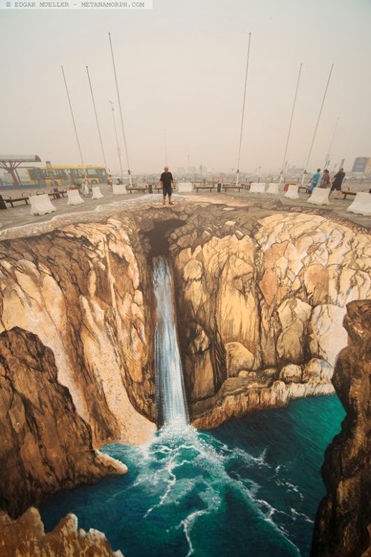 duality 3d street painting