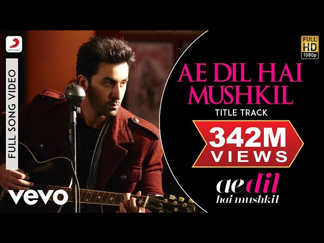 Ae Dil Hai Mushkil Lyrics - Ranbir, Anushka, Aishwarya - Arijit Singh - Pritam