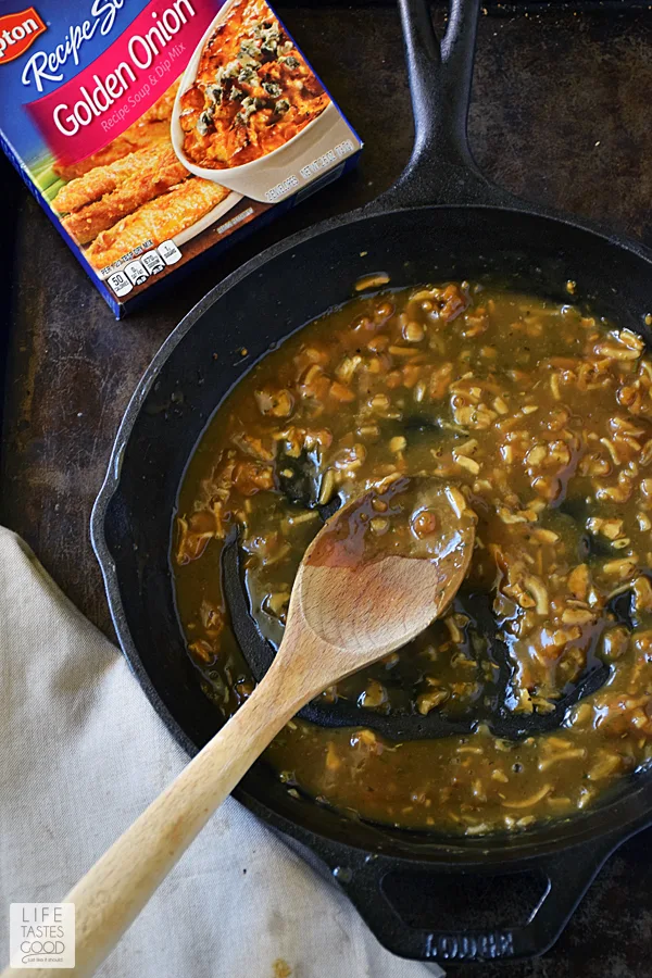 Skillet French Onion Soup Dip | by Life Tastes Good #LTGrecipes