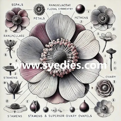 Floral diagram of Ranunculaceae