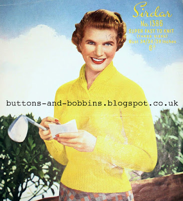 The Vintage Pattern Files: Free 1950's Knitting Pattern - A Womens Sports Sweater