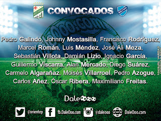 Convocados de Oriente Petrolero para enfrentar a Bolívar - DaleOoo Sitio Página Web Club Oriente Petrolero