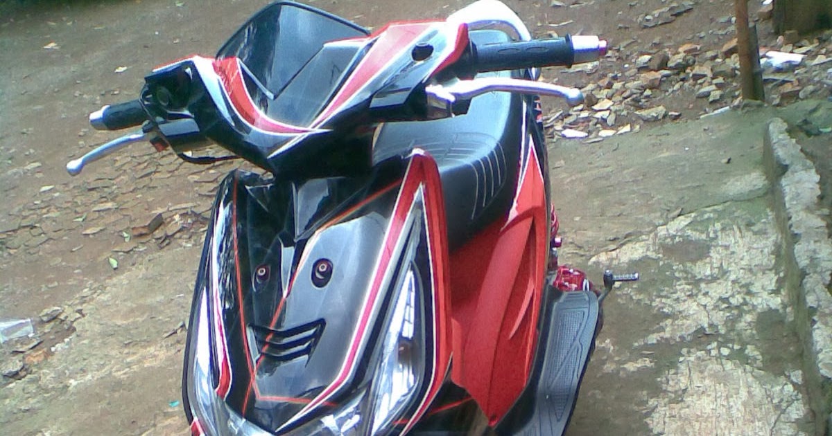 Modifikasi Honda Beat Airbrush Red Black  MODIFIKASI MOTOR