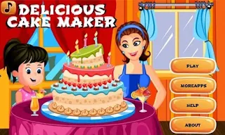 Screenshots of the Delicious Cake Maker for Android tablet, phone.