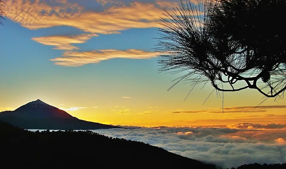 Puesta de sol, el Teide