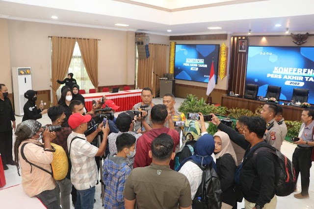 Polda Kalimantan Timur Gelar Konferensi Pers Akhir Tahun 2022