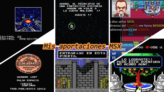 Mis aportaciones al mundo del MSX