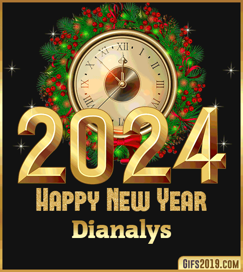 Gif wishes Happy New Year 2024 Dianalys
