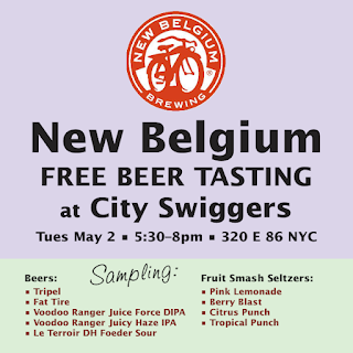 New Belgium free BEER tasting at City Swiggers