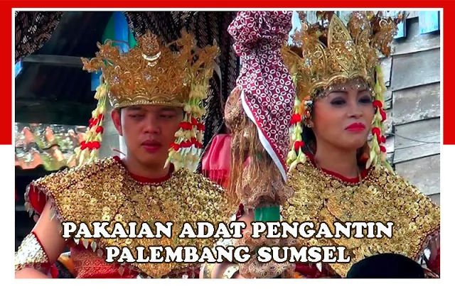 Gambar Pakaian adat pengantin Palembang, Sumatra Selatan