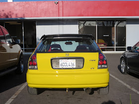 Color change to bright yellow on Honda Civic by Almost Everything Auto Body