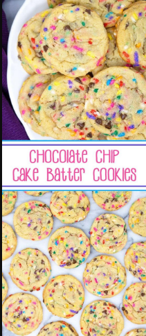 CHOCOLATE CHIP CAKE BATTER COOKIES