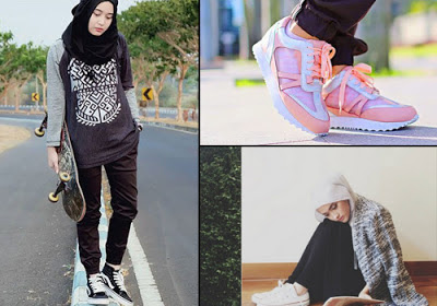  Hijab  Tomboy Dengan  Kemeja  Kotak  Kotak  Kumpulan Model Kemeja 