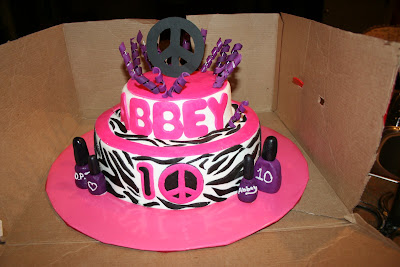 Zebra Birthday Cake on Love  Eden  Cake   Zebra Peace Sign Birthday Cake