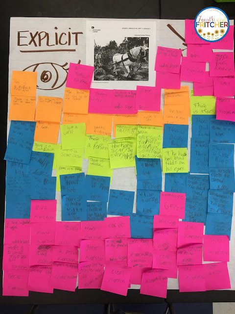 explicit details using sticky notes